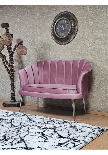 İkili İstiridye Krom Kaplama Sivriltme Ayak Çay Seti Koltuk İkili Çok Renkli