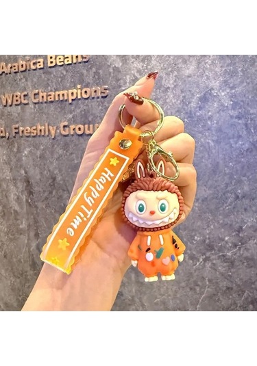 Novahub Yeni Karikatür Labubu Kız Sırt Çantası Anahtarlık Kolye Araba 5, Moda Unisex Çinko