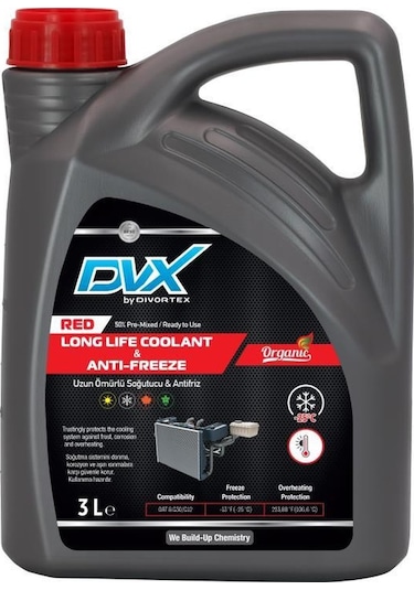 Dvx -25 Organik Kırmızı Antifriz 3 Lt