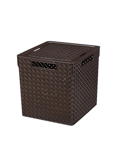 El Casa Kapaklı Saklama Kutusu, Organizer 23 Lt 200706797 Kahverengi