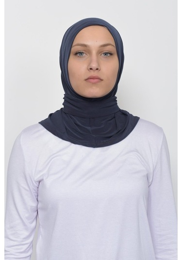 Çıtçıtlı Hazır Eşarp Hijap Füme