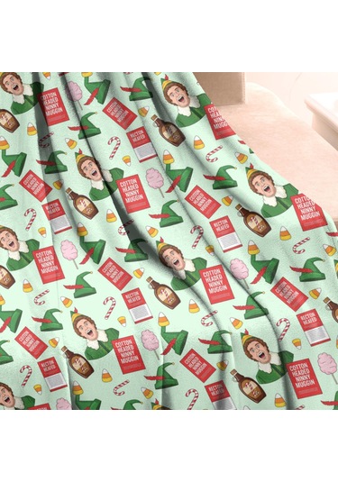 Noel Desenli 50x60 İnç Polar Battaniye, Yumuşak, Hafif Ve Kalın, Erkek, Kadın Ve Çocuk İçin Noel Peri Filmi