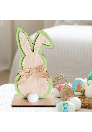 Homyl Paskalya Tavşanı Süslemeleri Zanaat Parti Hediye Yeşil