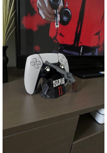 Red Dead Redemption Temalı Oyun Kolu Tutucu Ps5 / Ps4 / Xbox Joystick Standı 3d Baskı 1 Adet