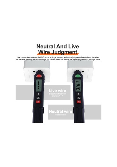 Relıfe Dt-02 Akıllı Kalem Tipi Multimetre El Fenerli Cep Telefonu Bakım Test Cihazı