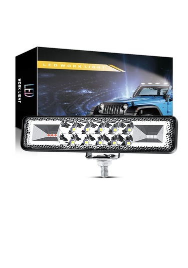 Point Off Road 12-24v Oto Gündüz Led Bar 6 Inç 16 Led 48 W Sarı Renk Ikaz Flash Mod Sis Farı 1