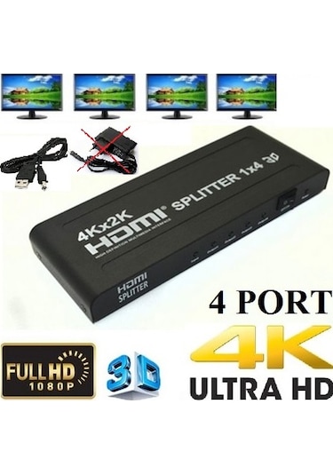 4 Port Hdmi Splitter 5121A Switch Çoklayıcı Çoğaltıcı Çoklu Uydu