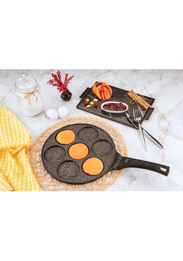 Özlife Granit Yüz Emojili Pankek Tava 28 cm
