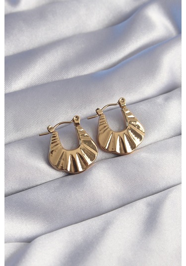 Ezoconcept 316l Çelik Gold Renk Kabartmalı Görünüm Küpe Çok Renkli