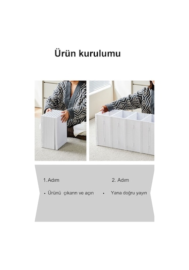 Katlanabilir, 6'lı Ayakkabı Saklama Kutusu, Pratik Organizer