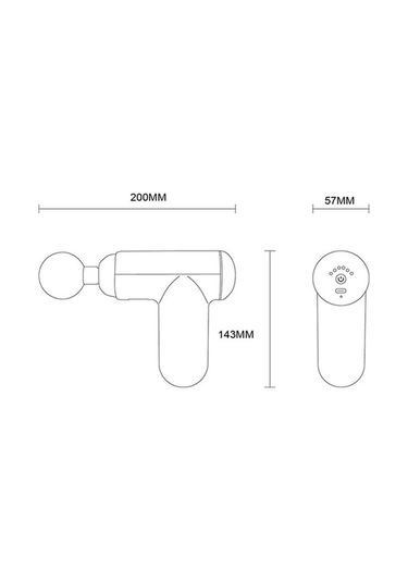Artfulabode Titreşimli Masaj Tabancası, Mini Kırmızı J12a Fasya Düğme Sones Çok Renkli