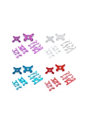 Samdoo Rc Araba Alüminyum Amortisör Paneli Ve Sallama Kolu Seti - Wltoys 1/14 144001 Uyumlu Kırmızı