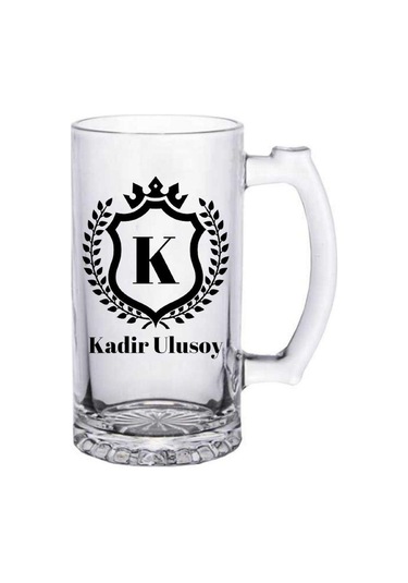 Kişiye Özel İsim Baş Harfli Bira Bardağı