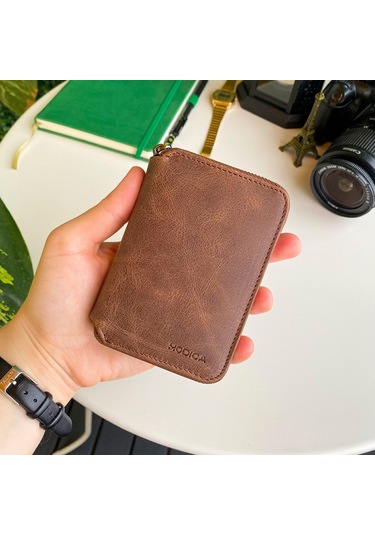 Modica Porto - Hakiki Deri Fermuarlı Cüzdan