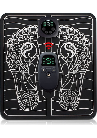 Teltree Taşınabilir Akıllı Ems Ayak Masaj Aleti - 6 Mod, 9 Seviye, Şarj Edilebilir, Uzaktan Kumandalı 112 Karakter Çok Renkli