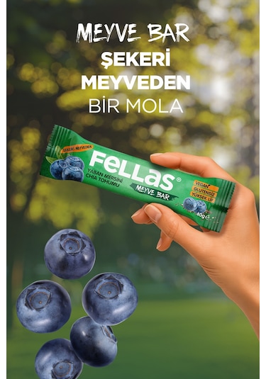 Fellas Chia ve Yaban Mersini Meyveli Bar 12 x 40 G