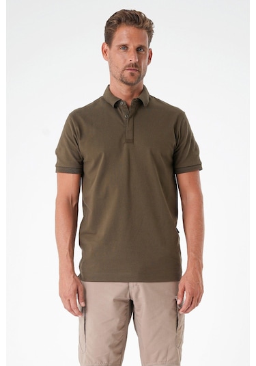 Mecanık Casual Ryker Polo T-shirt Cırtlı Haki