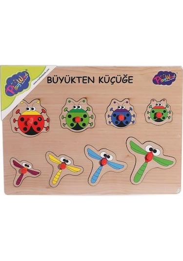 131-132 Ony Ahşap Tutmalı Puzzle Büyükten Küçüğe -onyıl