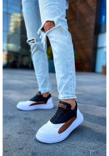 Ch115 - Cbt Literide Erkek Ayakkabı Beyaz/taba/sıyah Çok Renkli