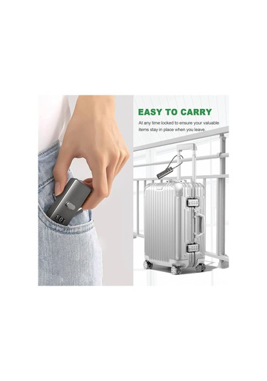 Ranyeek 4 Haneli Yeniden Konfigüre Edilebilir Kilitli, Çelik Gövde, 3 Farklı Uzunlukta Kablolu, Bisiklet-elektrikli Araba-kask-valiz Güvenliği İçin Kayar Kordon Kilit, Silah Rengi Gri