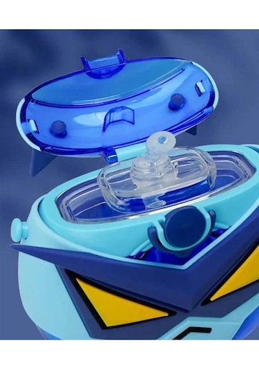 Vagon Coco Smile Özel Kutulu 630 Ml Pipetli Robot Temalı Tritan Su Matarası -boyun Askılı Yeşil