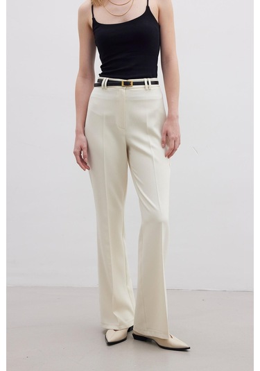 Manuka Flare Kesim Fit Pantolon Bej