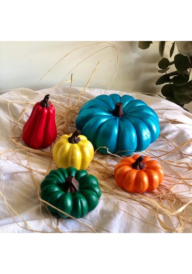 Thiramis Homeconcept Thiramis Dekoratif Renkli Balkabağı Seti 5'li