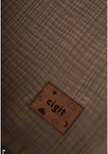 Cigit Müslin Dört Kat Yatak Örtüsü 200x220 Cm K Bej Bej