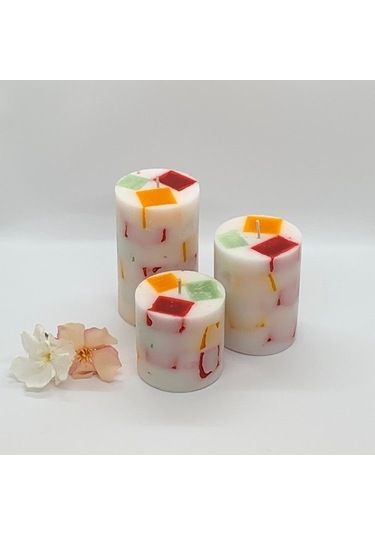 Tabsecret Candle Fruity Series Parçacık Tasarımlı Mum Seti