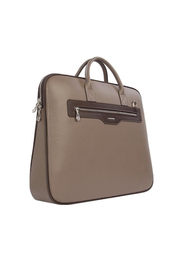 Cengiz Pakel Unisex Hakiki Deri Evrak&laptop Çantası 1712 - Vizon/kahve 1712-vizon-kahve
