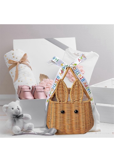 Xiaaokeji Tavşan Paskalya Yumurtası El Dokuma Hediye Piknik Sepeti Meyve Saklama Sepeti Diğer