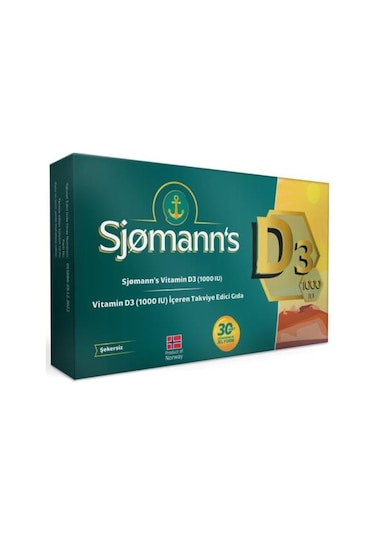 Sjomann's Vitamin D3 1000ıu 30 Çiğneme Tableti