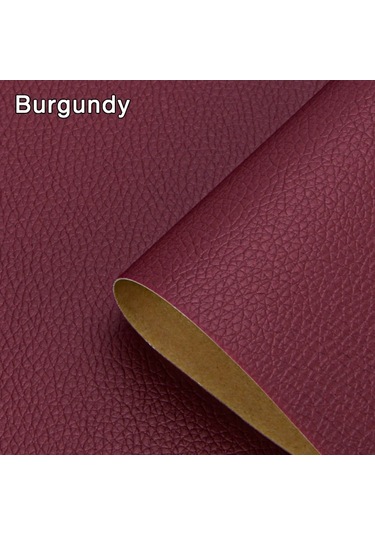 Kendinden Deri İçin Onarım Yama Bant Ev Dıy Fix Kanepe Moto Araba Koltuğu Burgundy 100cm X 138cm