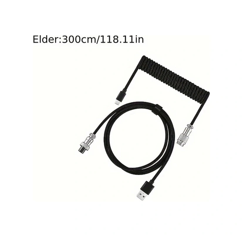 Sunshine011 Mekanik Klavye Kıvrımlı Kablo Usb C Usb Aviator Oyun Bilgisayar Aksesuar Mavi 118.11 İnç