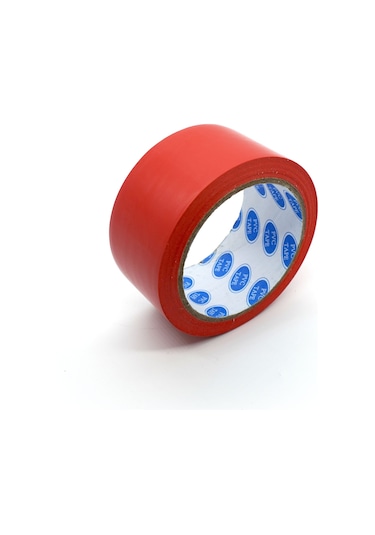 Pvc Yer İşaretleme Bandı 50 MM x 30 M Kırmızı