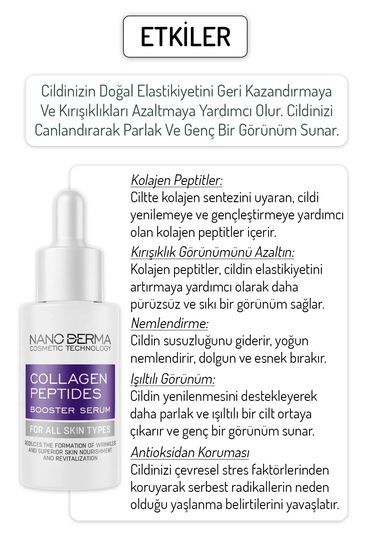 Nanoderma Kolajen Peptit Serumu Elastikiyet Artırıcı Kırışıklık Y