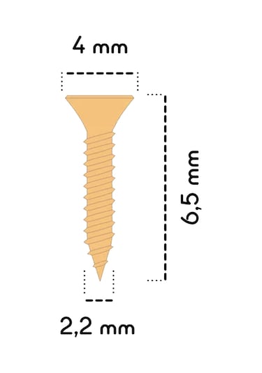 100 Adet 6,5 mm Mini Hobi Vidası Sarı