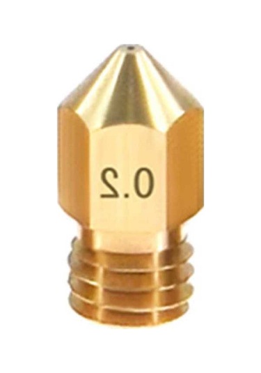 Flybuy 0.2mm Çıkış Çapı Aibecy 3d Yazıcı Nozulu, 1.75mm Filament Uyumlu, Cr-10 & Ender-3 İçin M6 Pirinç Malzeme