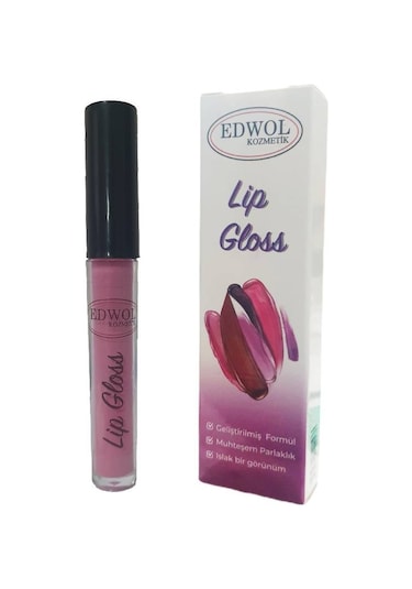 Edwol Make Up Likit Işıldayan Parlak Ruj Nude Kahverengi