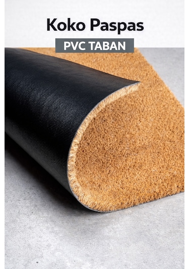 Koko Halı Paspas Kapı Önü 40cmx50cm Açık Kahverengi