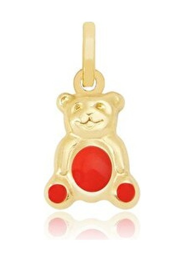 Tektaş - Sarı Altın 14 Ayar Ayı Kolye Ucu Çocuk