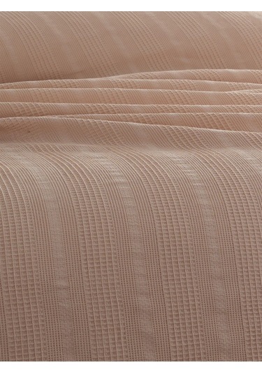 Çift Kişilik Waffle Pike 210x230cm, %100 Pamuk, Petekli Pike Bej