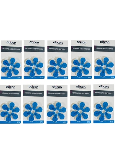 Oticon İşitme Cihazı Pili 6'Lı 10 Adet No675 - 60 Pil