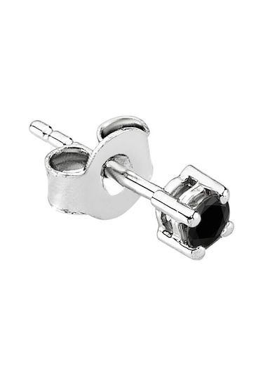 Sirius Pırlanta 0.12 Karat Siyah Tektaş Erkek Küpesi  0815E0040