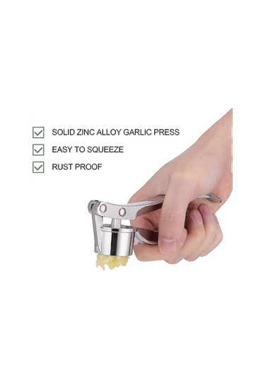 Paslanmaz Çelik Sarımsak Presi, Profesyonel Mutfak Sarımsak Kırıcı, Sarımsak Kıyma Makinesi Zencefil Kırıcı, Ağır Hizmet Tipi Sarımsak Pre Walkbee 1596 B Siyah