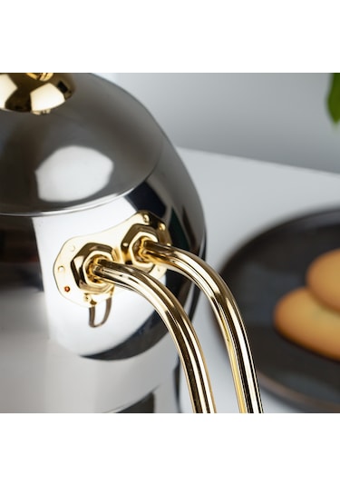 Lines Şahmeran No 3 Paslanmaz Çelik İndüksiyon Tabanlı Çaydanlık 1.75 L Gold