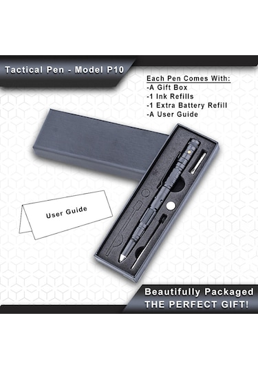 Dolıty Taktik Kalem El Kamp Yürüyüş Feneri Yedekler Penlight Siyah