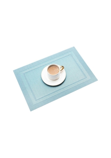 Novahub Mavi 1/4/6/10 Adet Modern Zarif Pvc Placemat Yemek Masası Mat Cafe Kaymaz Sıcak Placemats Kase Ped Bardak Mat Masa Bardak 10 Mavi Mavi
