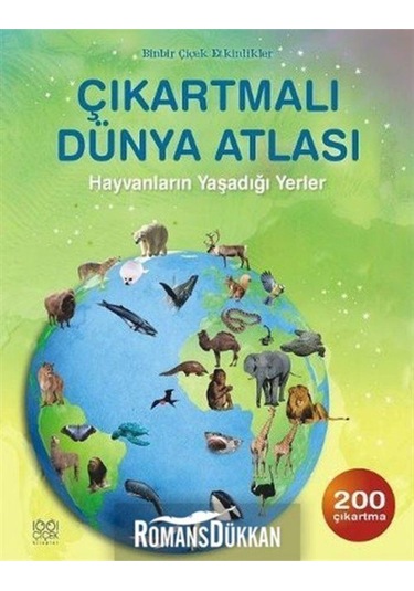 Çıkartmalı Dünya Atlası Hayvanların Yaşadığı Yerler