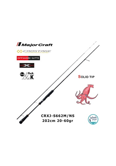 Major Craft Crostage Crxj-s662m/ns Offshore Sutte 202cm 20-60gr 2p Jigging Kamış